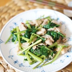 ごはんおかわり！空芯菜と豚肉のナンプラー炒め